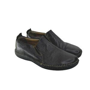 B.o.c dark brown pebbled Leather Slip-On Shoes loafer casual‎ comfort women 8.5